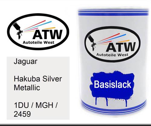 Jaguar, Hakuba Silver Metallic, 1DU / MGH / 2459: 500ml Lackdose, von ATW Autoteile West.